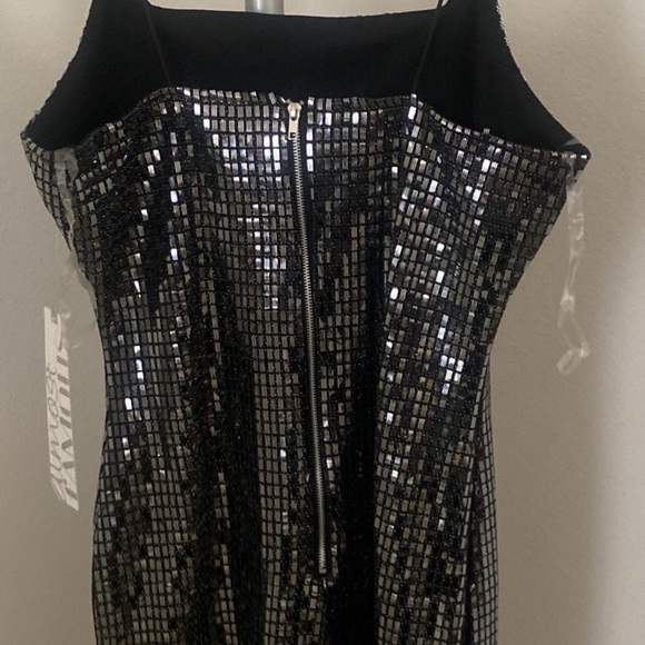 Sequined Black Dress Medium - Picture 2 of 2